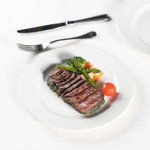 Beef Tenderloin, in its Own Sauce with Vegetables and Lyonnaise Potatoes