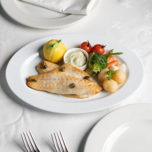 Wild Seabass Fried in Butter with Capers